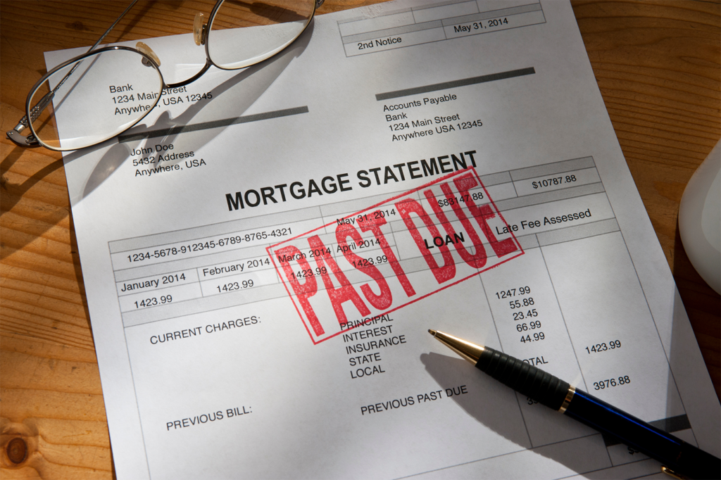 Past due mortgage leads to foreclosure